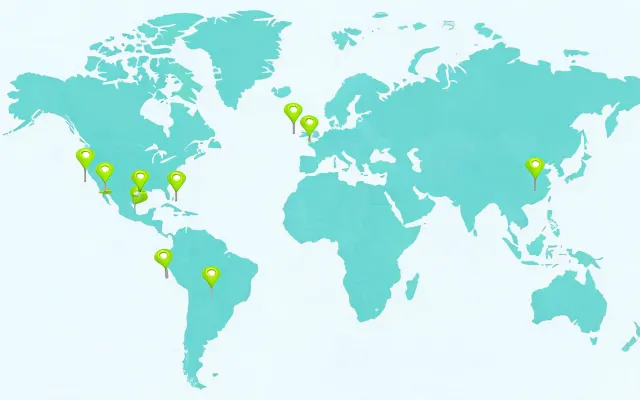 Map of LeeBoy regional parts hubs